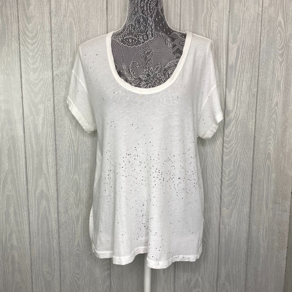 CURRENT ELLIOT | Slouchy T-shirt Paint Splatter 1